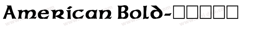 American Bold字体转换